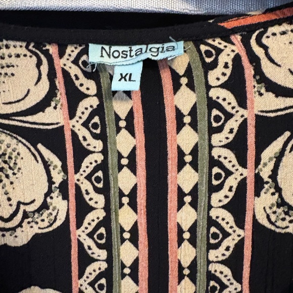 Nostalgia Black and Orange Floral Blouse - Picture 6 of 9